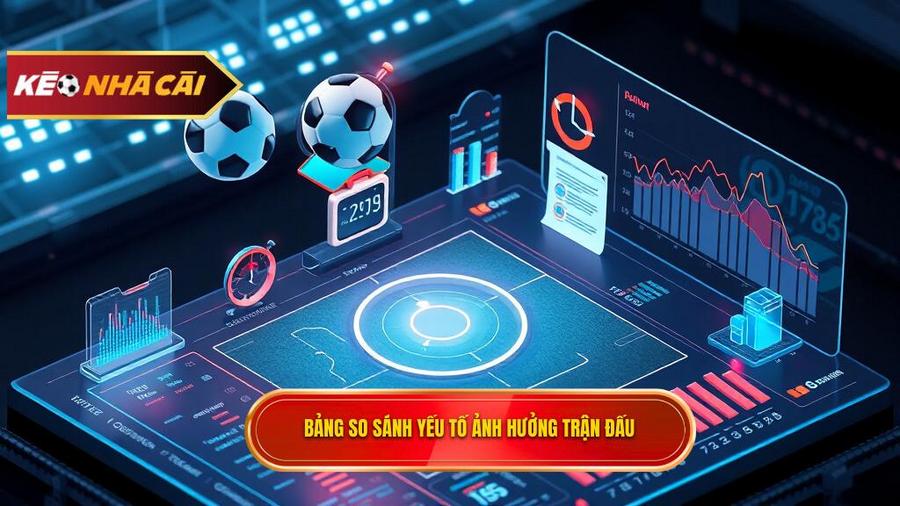Bảng so sánh các yếu tố ảnh hưởng đến kết quả trận đấu